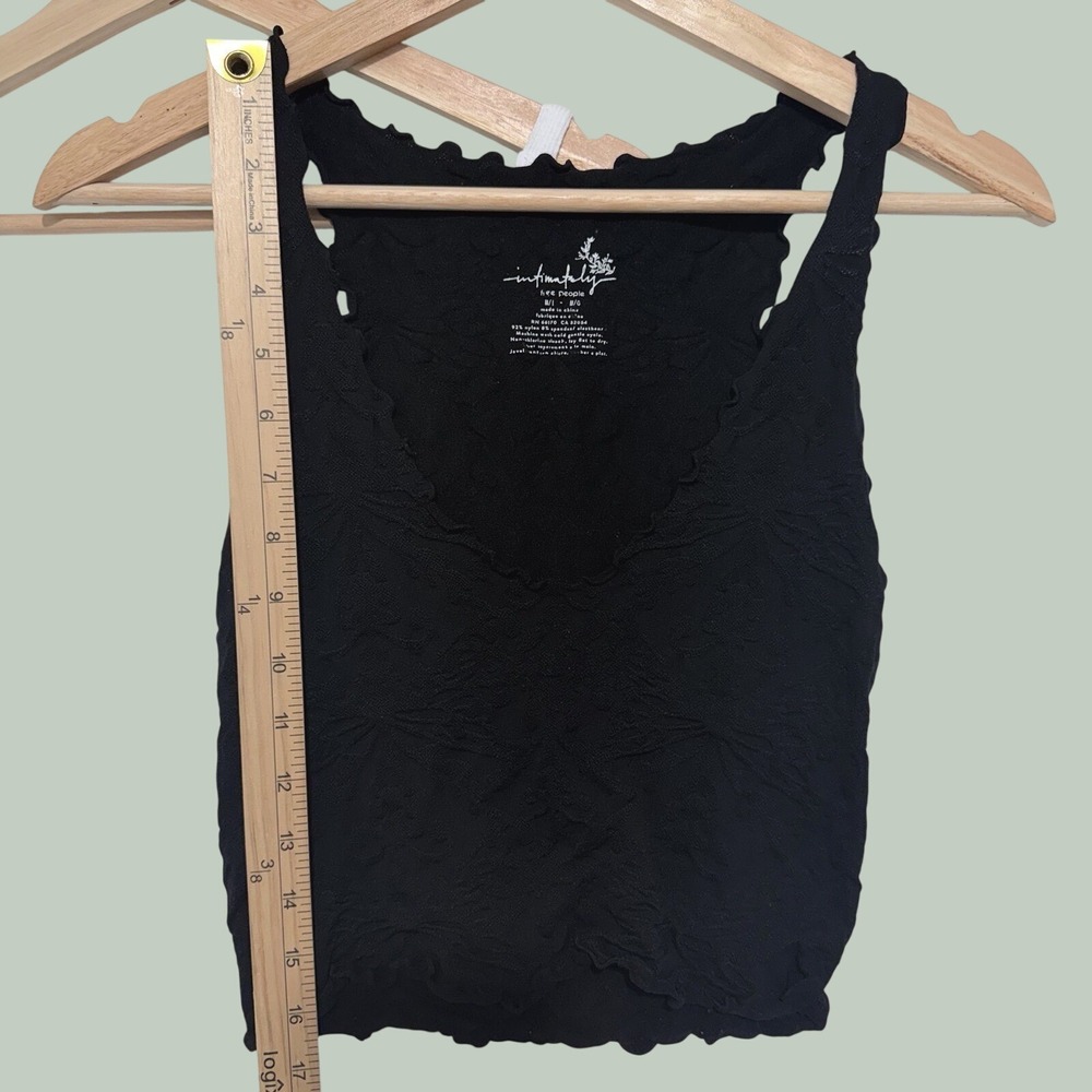 2 Intimately Free People Tops Women's M/L Black Stretch White Flowy Layering - Picture 2 of 11